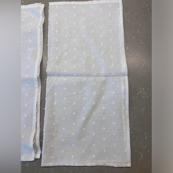 White Swiss Dot Linen Napkins Set of 76. 12x12 - Picture 3 of 3